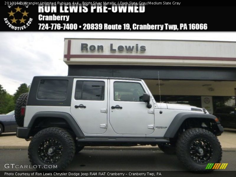 Bright Silver Metallic / Dark Slate Gray/Medium Slate Gray 2010 Jeep Wrangler Unlimited Rubicon 4x4