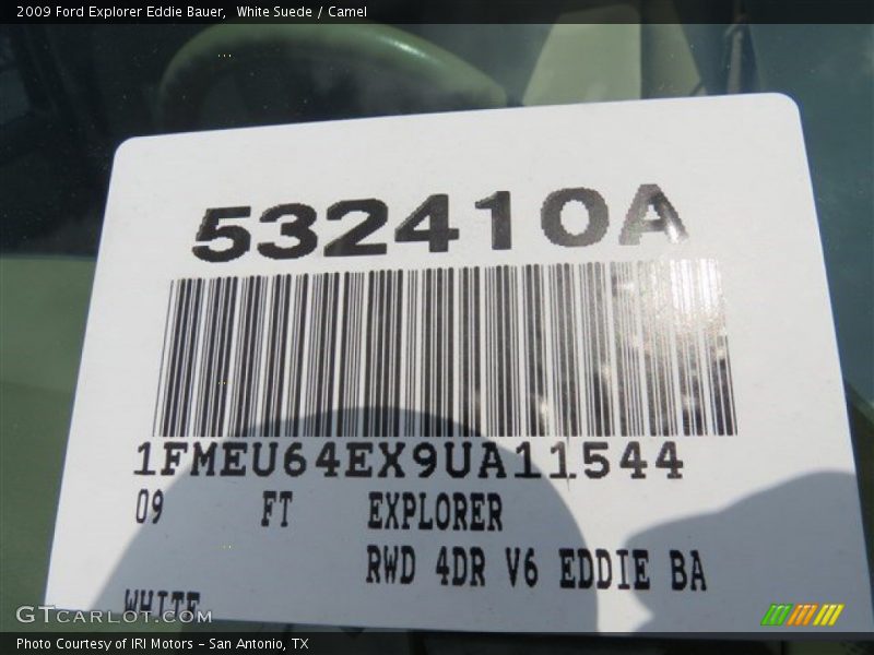 White Suede / Camel 2009 Ford Explorer Eddie Bauer
