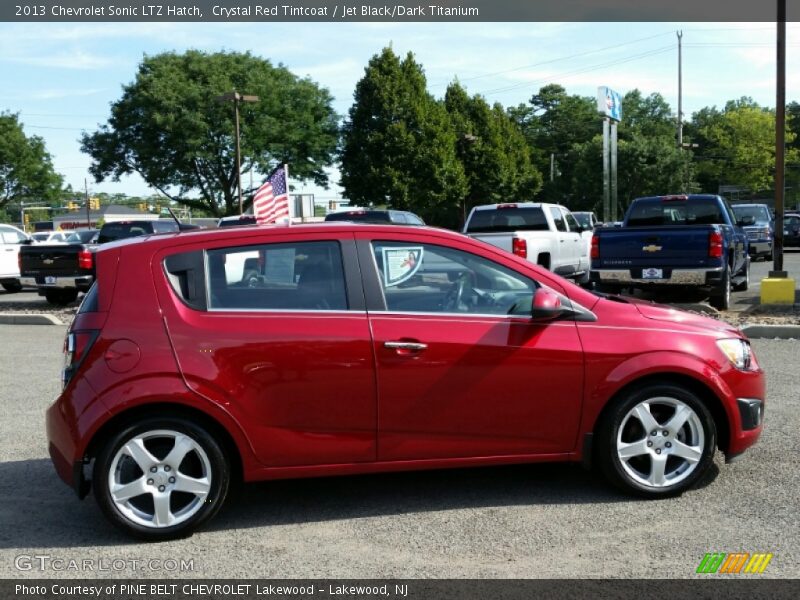 Crystal Red Tintcoat / Jet Black/Dark Titanium 2013 Chevrolet Sonic LTZ Hatch