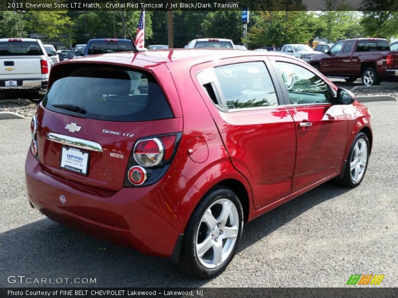 Crystal Red Tintcoat / Jet Black/Dark Titanium 2013 Chevrolet Sonic LTZ Hatch