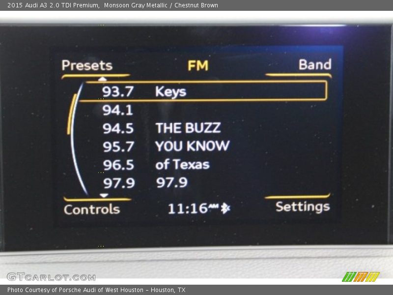 Monsoon Gray Metallic / Chestnut Brown 2015 Audi A3 2.0 TDI Premium