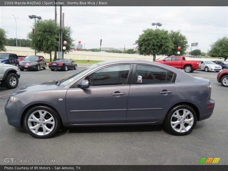 Stormy Blue Mica / Black 2009 Mazda MAZDA3 i Sport Sedan
