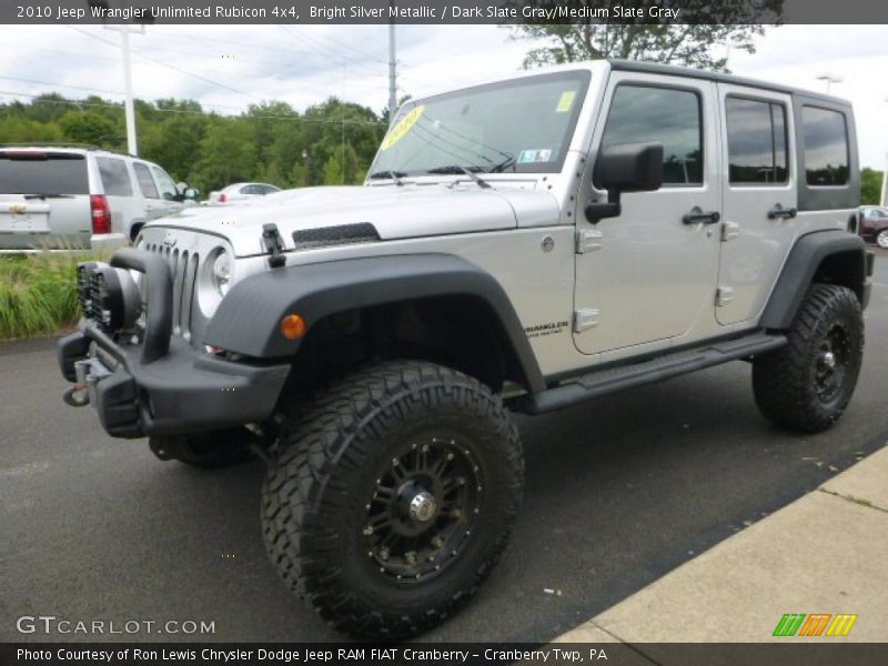Bright Silver Metallic / Dark Slate Gray/Medium Slate Gray 2010 Jeep Wrangler Unlimited Rubicon 4x4
