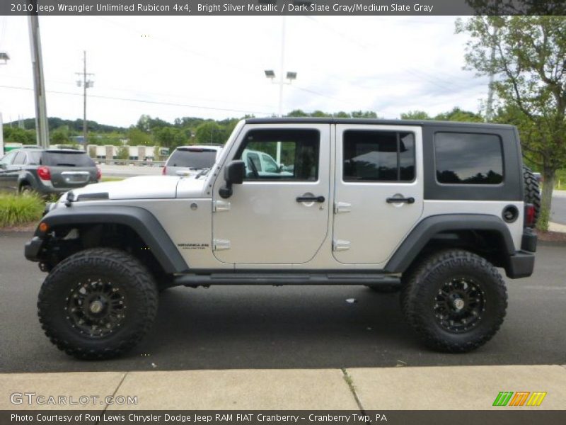 Bright Silver Metallic / Dark Slate Gray/Medium Slate Gray 2010 Jeep Wrangler Unlimited Rubicon 4x4
