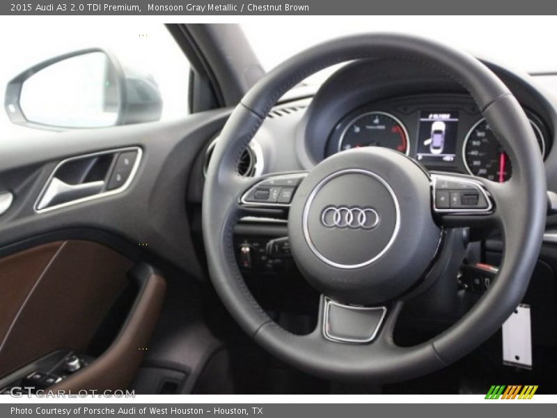Monsoon Gray Metallic / Chestnut Brown 2015 Audi A3 2.0 TDI Premium