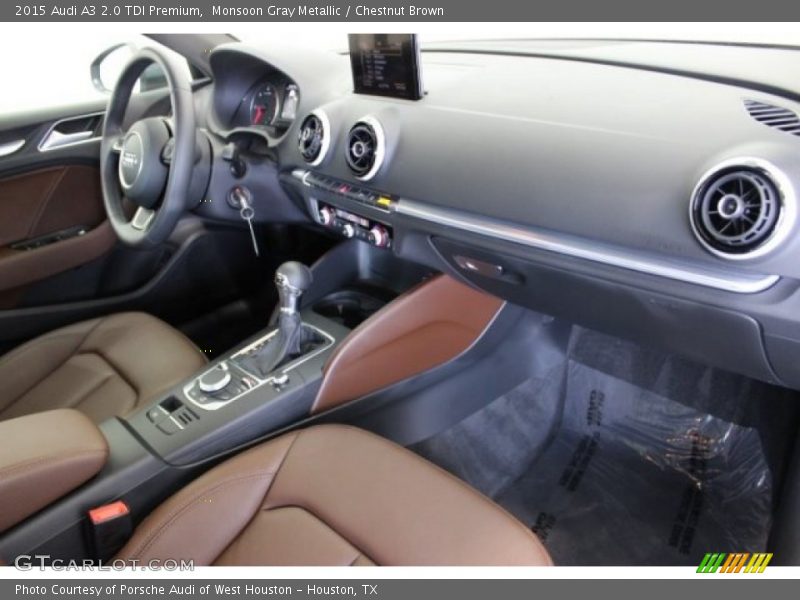 Monsoon Gray Metallic / Chestnut Brown 2015 Audi A3 2.0 TDI Premium