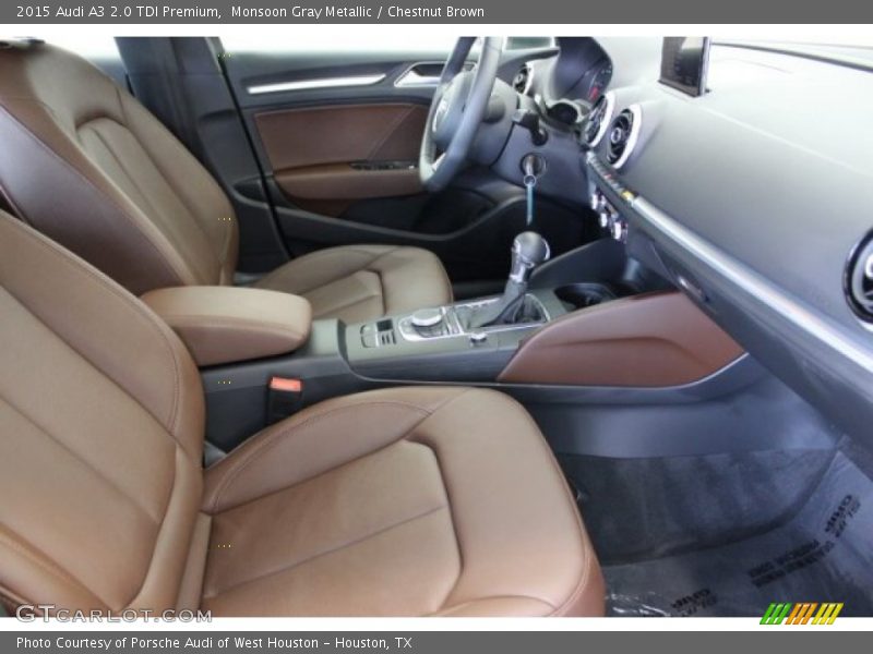 Monsoon Gray Metallic / Chestnut Brown 2015 Audi A3 2.0 TDI Premium