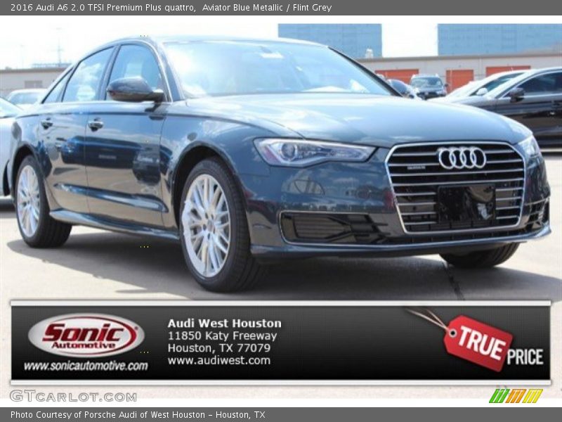 Aviator Blue Metallic / Flint Grey 2016 Audi A6 2.0 TFSI Premium Plus quattro