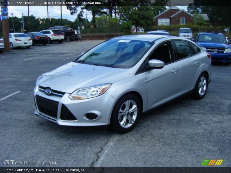 Blue Flame Metallic / Charcoal Black 2012 Ford Fusion SEL