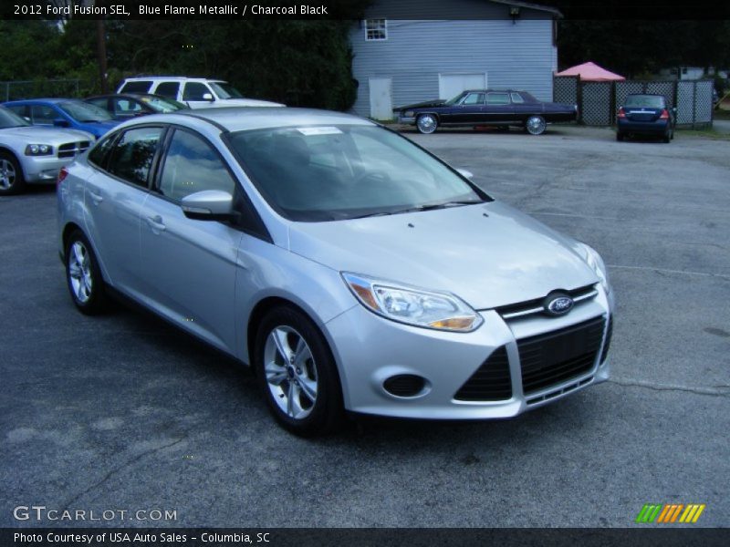 Blue Flame Metallic / Charcoal Black 2012 Ford Fusion SEL