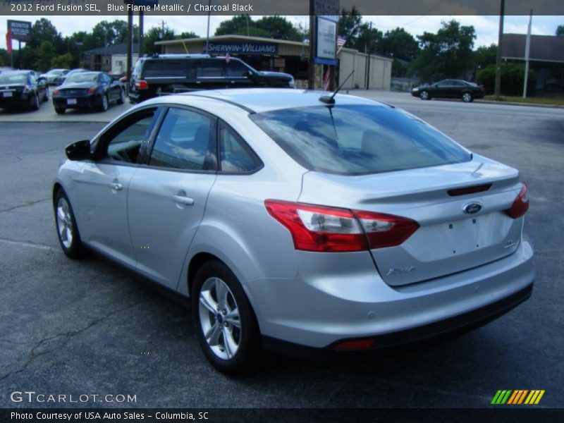 Blue Flame Metallic / Charcoal Black 2012 Ford Fusion SEL