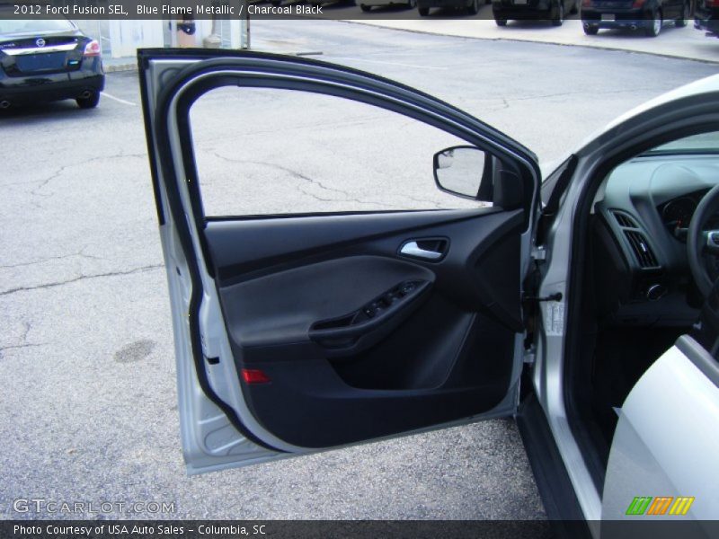 Blue Flame Metallic / Charcoal Black 2012 Ford Fusion SEL