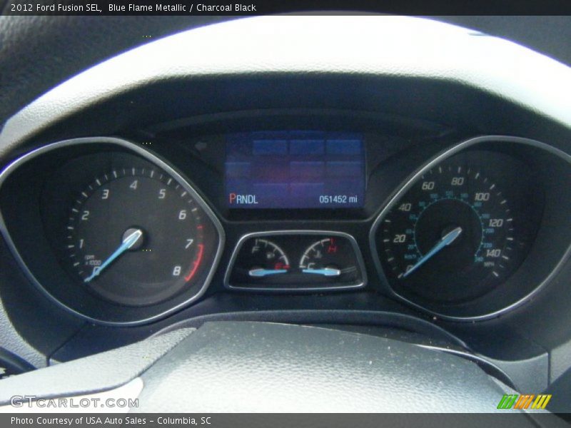 Blue Flame Metallic / Charcoal Black 2012 Ford Fusion SEL