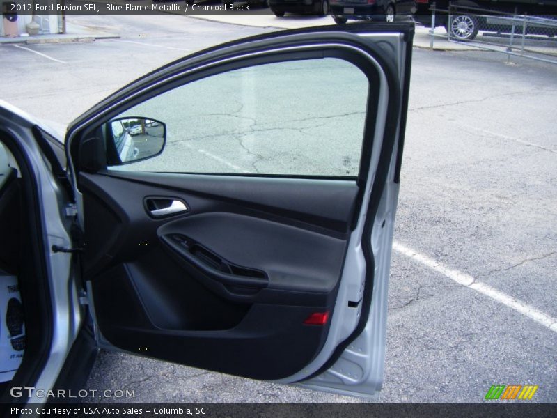 Blue Flame Metallic / Charcoal Black 2012 Ford Fusion SEL