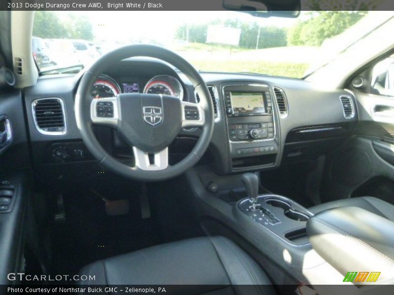 Bright White / Black 2013 Dodge Durango Crew AWD