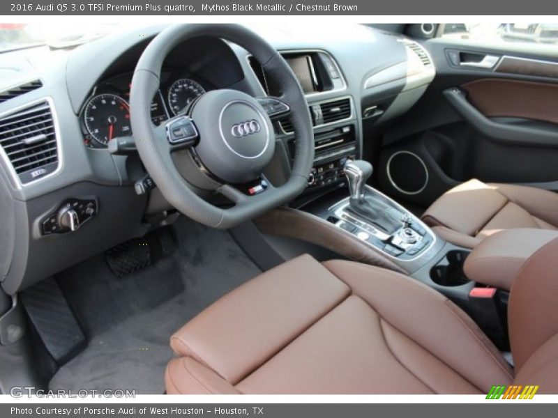 Mythos Black Metallic / Chestnut Brown 2016 Audi Q5 3.0 TFSI Premium Plus quattro
