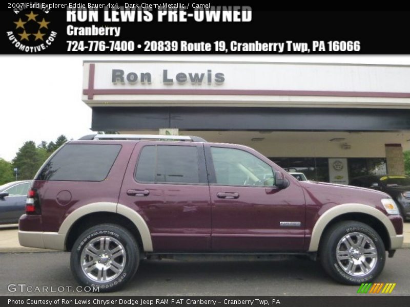 Dark Cherry Metallic / Camel 2007 Ford Explorer Eddie Bauer 4x4