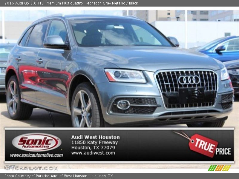 Monsoon Gray Metallic / Black 2016 Audi Q5 3.0 TFSI Premium Plus quattro