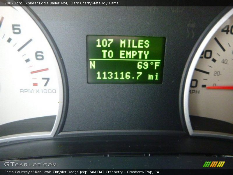 Dark Cherry Metallic / Camel 2007 Ford Explorer Eddie Bauer 4x4