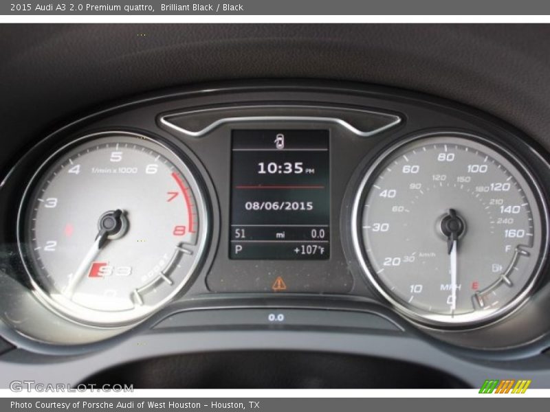 Brilliant Black / Black 2015 Audi A3 2.0 Premium quattro
