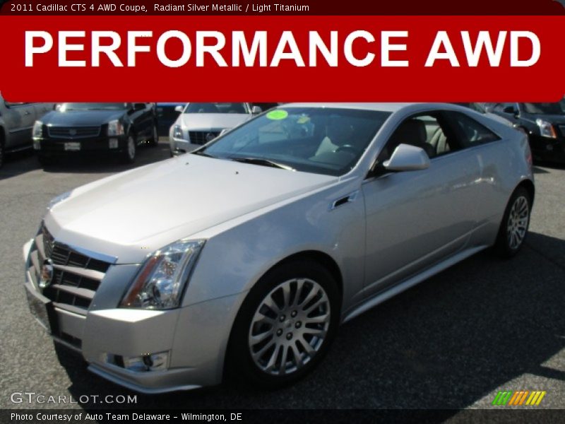 Radiant Silver Metallic / Light Titanium 2011 Cadillac CTS 4 AWD Coupe