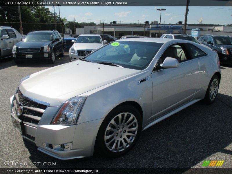 Radiant Silver Metallic / Light Titanium 2011 Cadillac CTS 4 AWD Coupe