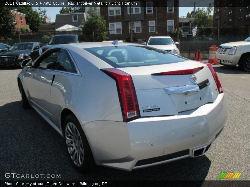 Radiant Silver Metallic / Light Titanium 2011 Cadillac CTS 4 AWD Coupe