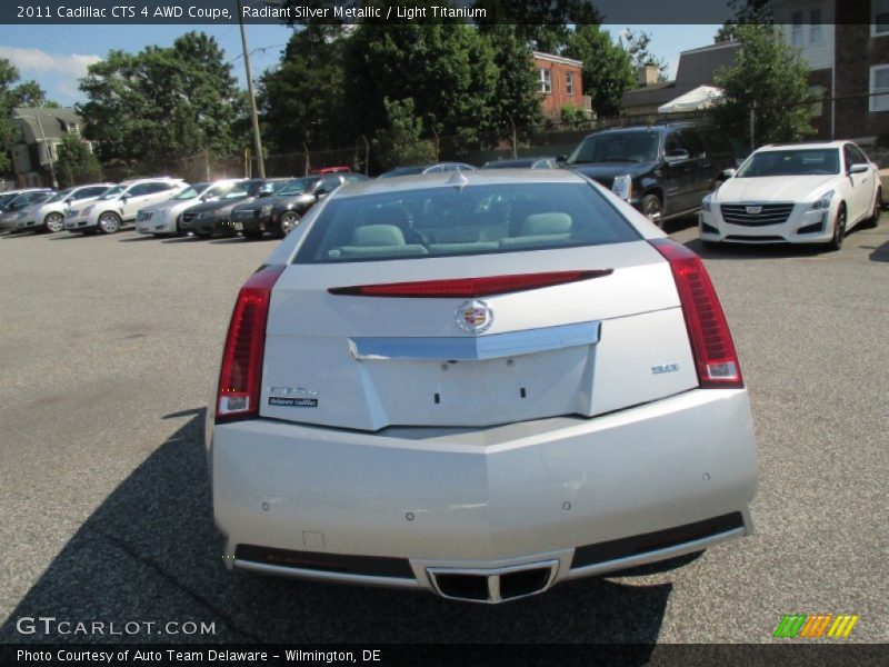 Radiant Silver Metallic / Light Titanium 2011 Cadillac CTS 4 AWD Coupe