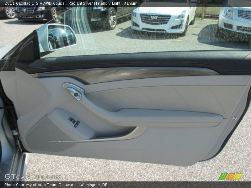 Radiant Silver Metallic / Light Titanium 2011 Cadillac CTS 4 AWD Coupe
