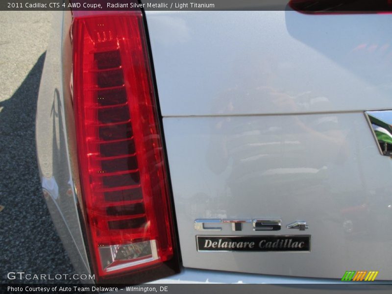 Radiant Silver Metallic / Light Titanium 2011 Cadillac CTS 4 AWD Coupe