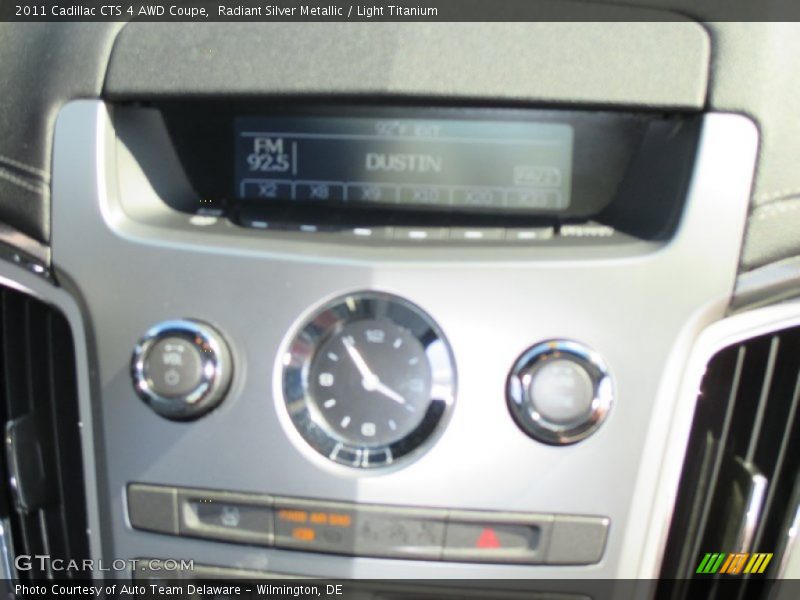 Radiant Silver Metallic / Light Titanium 2011 Cadillac CTS 4 AWD Coupe