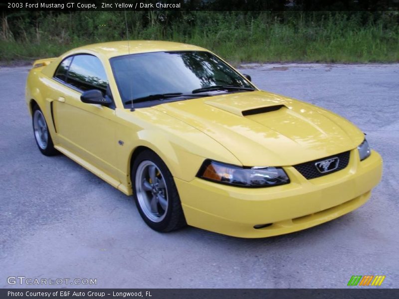 Zinc Yellow / Dark Charcoal 2003 Ford Mustang GT Coupe