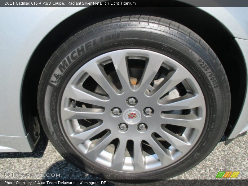 Radiant Silver Metallic / Light Titanium 2011 Cadillac CTS 4 AWD Coupe
