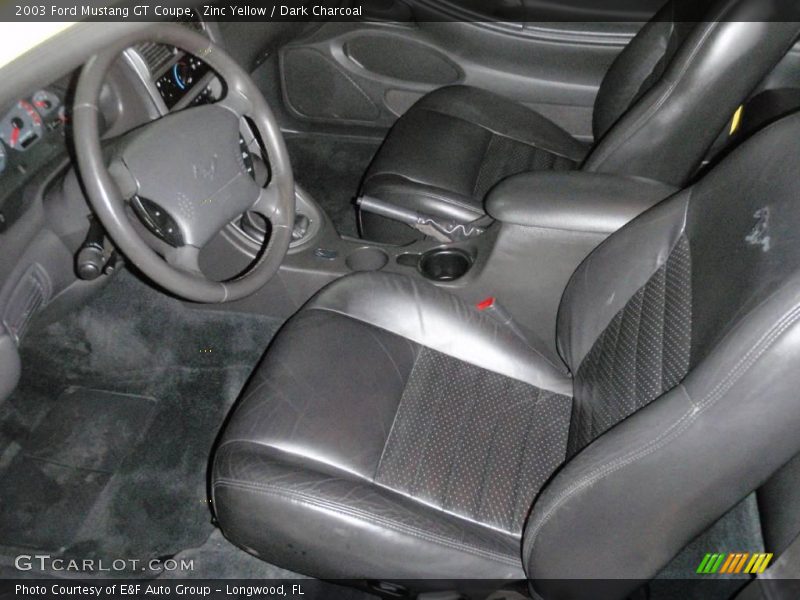 Zinc Yellow / Dark Charcoal 2003 Ford Mustang GT Coupe