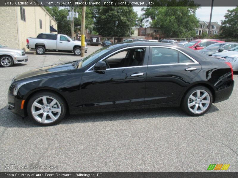 Black Diamond Tricoat / Kona Brown/Jet Black 2015 Cadillac ATS 3.6 Premium Sedan