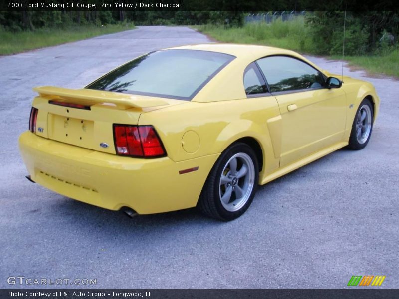 Zinc Yellow / Dark Charcoal 2003 Ford Mustang GT Coupe
