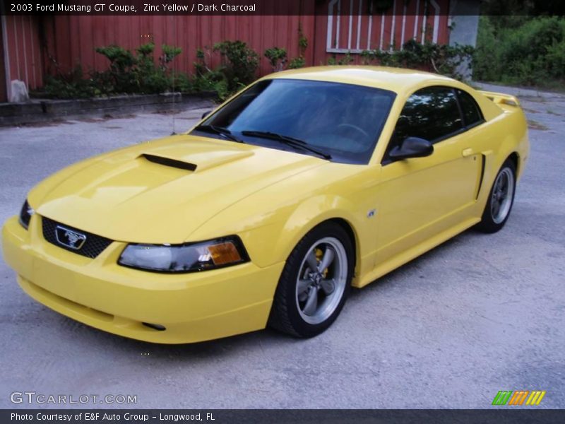 Zinc Yellow / Dark Charcoal 2003 Ford Mustang GT Coupe