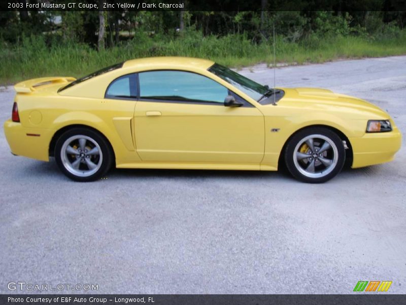 Zinc Yellow / Dark Charcoal 2003 Ford Mustang GT Coupe