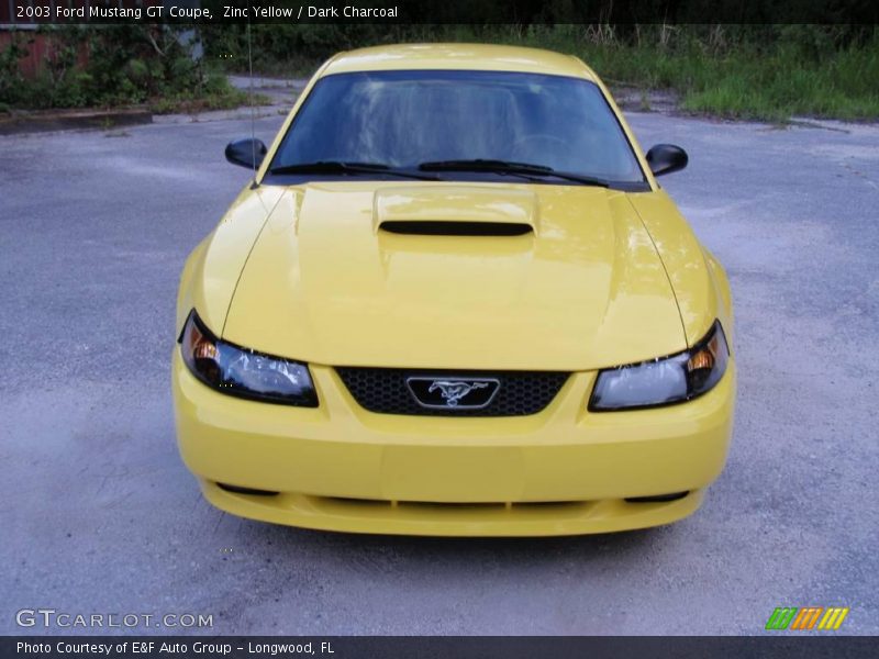Zinc Yellow / Dark Charcoal 2003 Ford Mustang GT Coupe