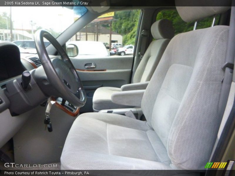 Sage Green Metallic / Gray 2005 Kia Sedona LX