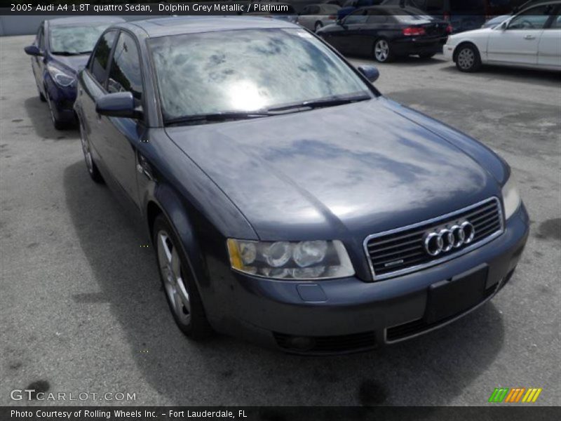 Dolphin Grey Metallic / Platinum 2005 Audi A4 1.8T quattro Sedan