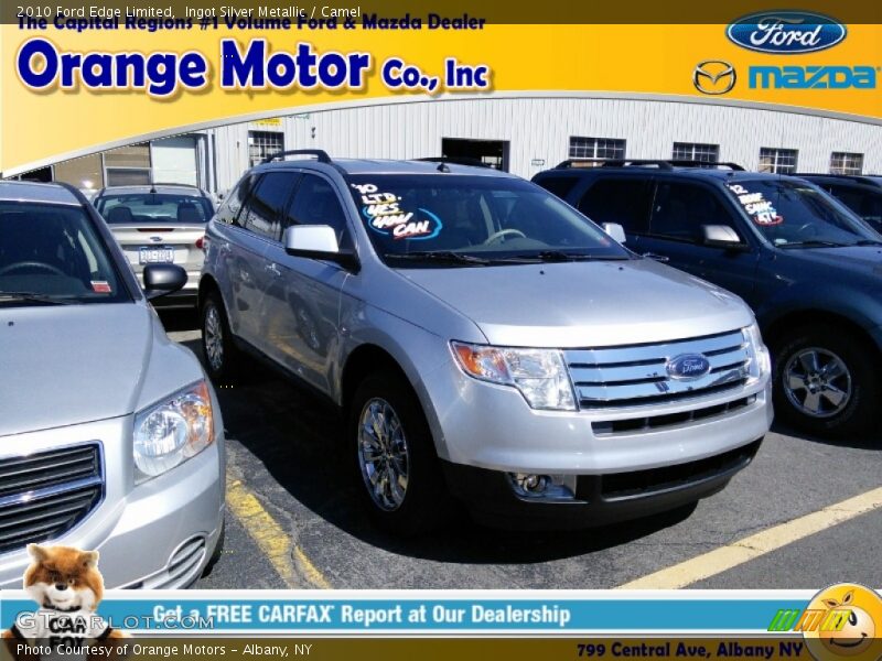 Ingot Silver Metallic / Camel 2010 Ford Edge Limited