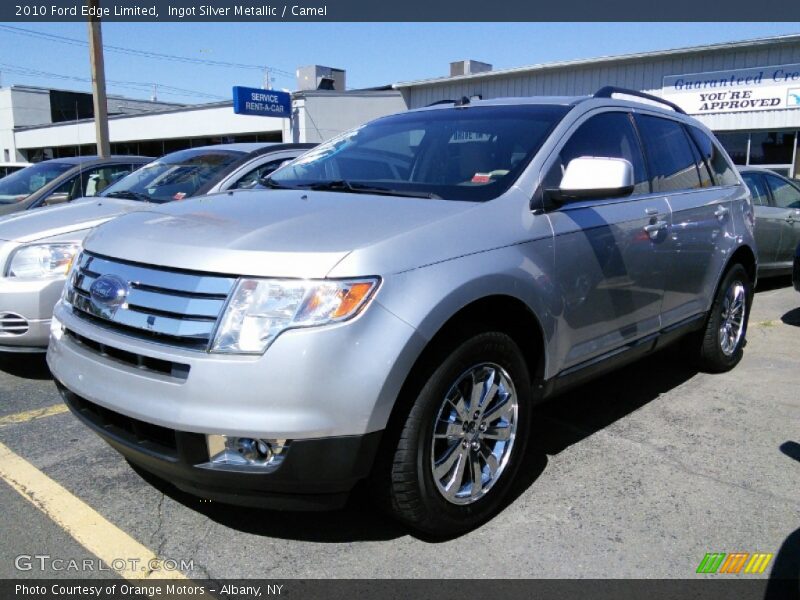 Ingot Silver Metallic / Camel 2010 Ford Edge Limited