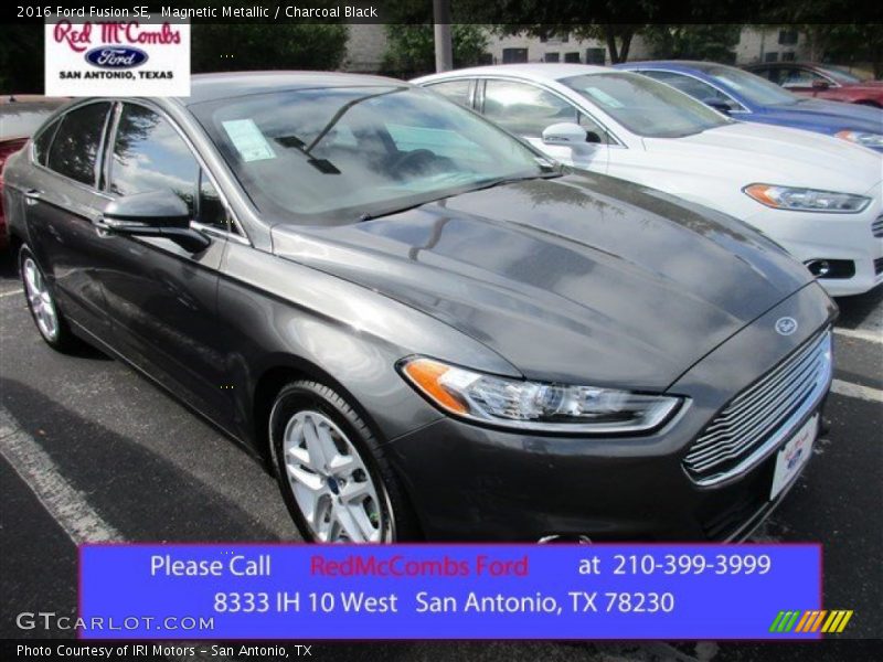 Magnetic Metallic / Charcoal Black 2016 Ford Fusion SE