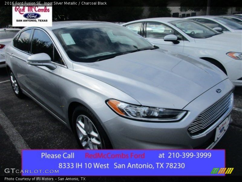 Ingot Silver Metallic / Charcoal Black 2016 Ford Fusion SE