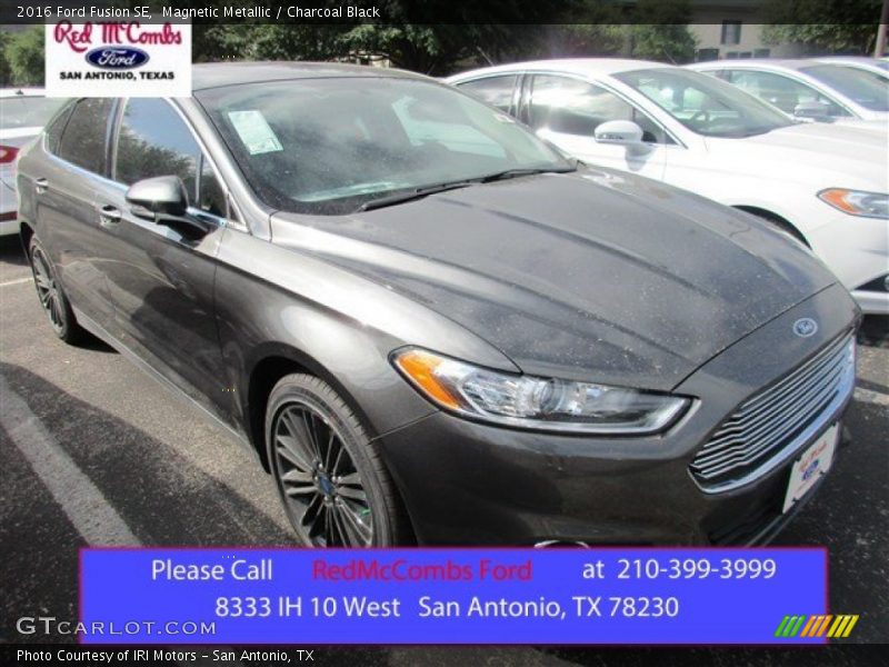 Magnetic Metallic / Charcoal Black 2016 Ford Fusion SE