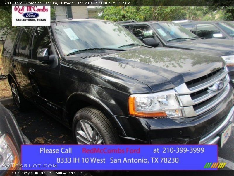 Tuxedo Black Metallic / Platinum Brunello 2015 Ford Expedition Platinum