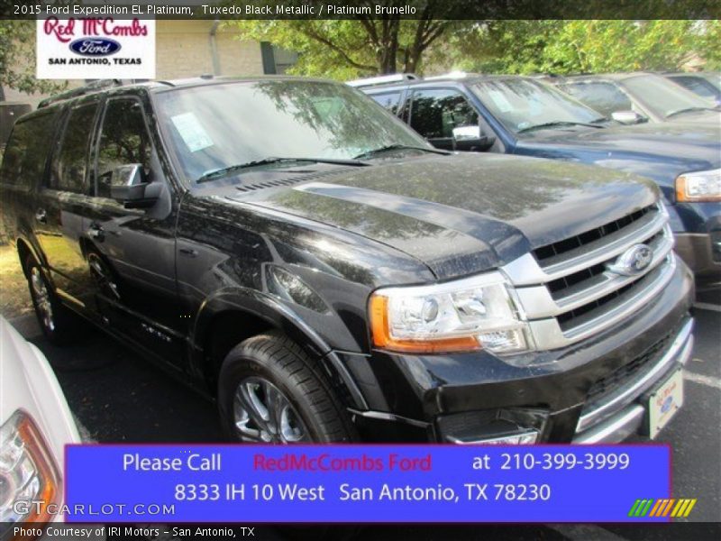 Tuxedo Black Metallic / Platinum Brunello 2015 Ford Expedition EL Platinum