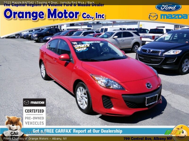 Velocity Red Mica / Black 2013 Mazda MAZDA3 i Touring 4 Door