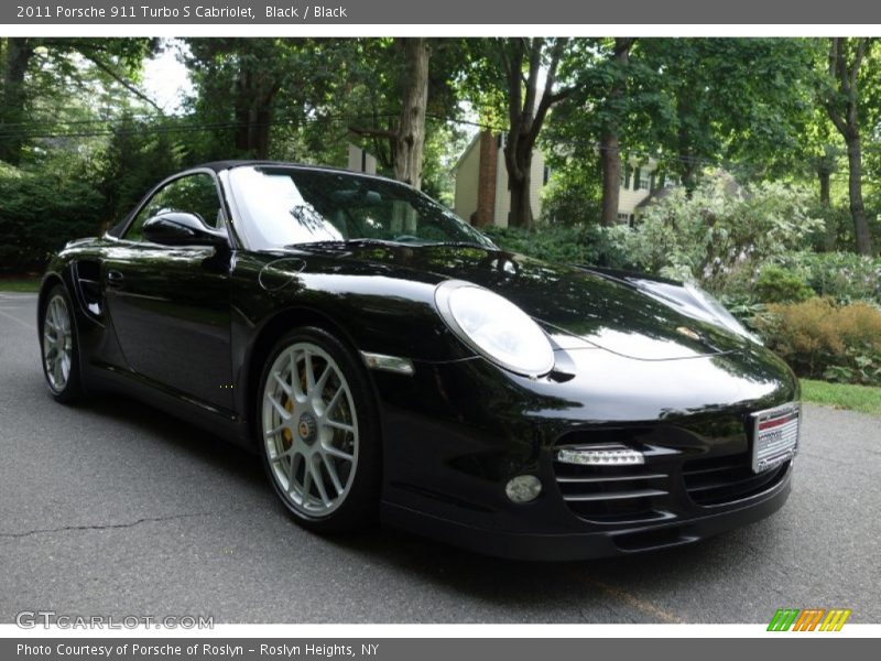 Black / Black 2011 Porsche 911 Turbo S Cabriolet
